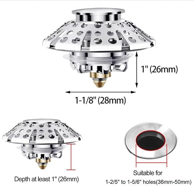 3-in-1 Bathtub Drain Stopper - Image 5