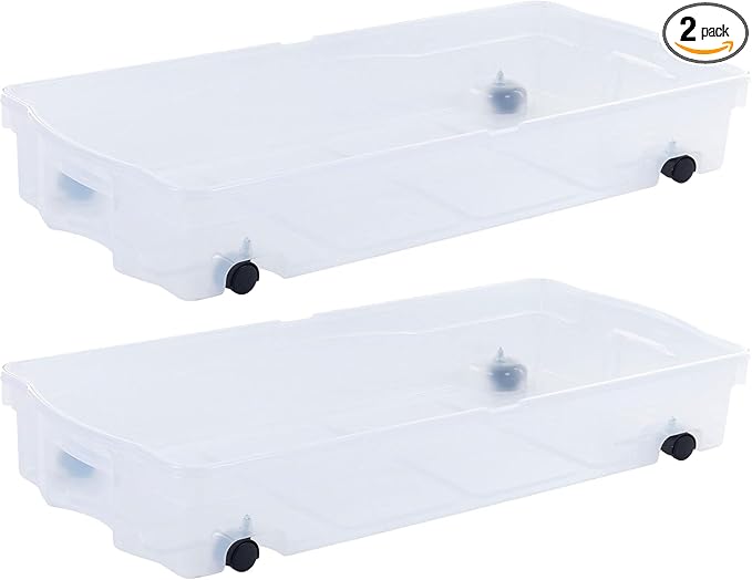 Rubbermaid 70 Quart Under the Bed Low Profile Storage Boxes by Rubbermaid