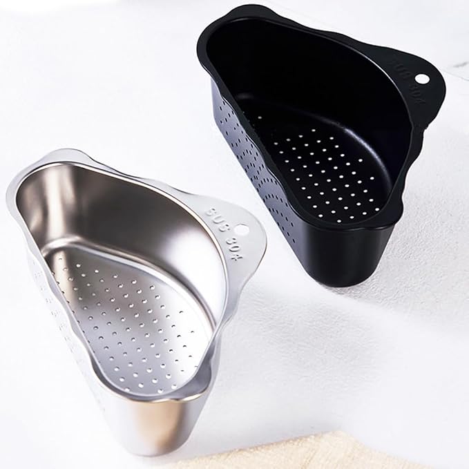 Triangle Sink Drainer Basket, Stainless Steel Triangular Sink Drain Shelf - Image 4