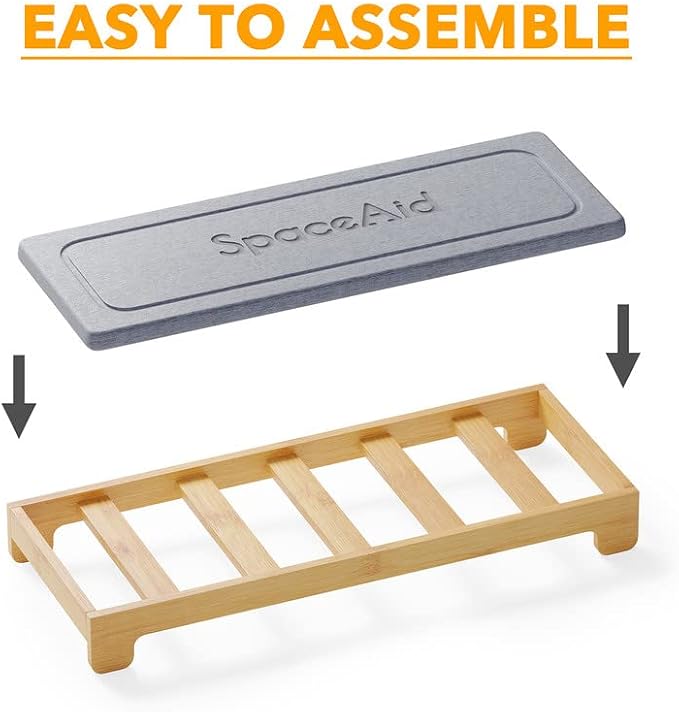 SpaceAid DryingNeat Instant Dry Sink Caddy Organizers, Kitchen Sponge Soap - Image 6