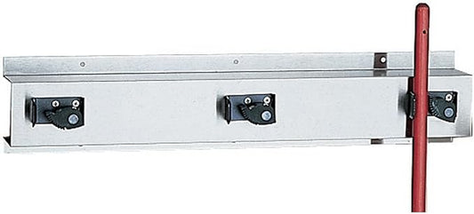 Bobrick 223x24 304 Stainless Steel Mop and Broom Holder, Holds 3 Mops, Satin by BOBRICK
