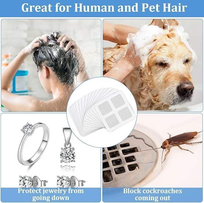 25 Packs - Disposable Shower Drain Hair Catcher 3.94 Inches Square Drain Hair - Image 7