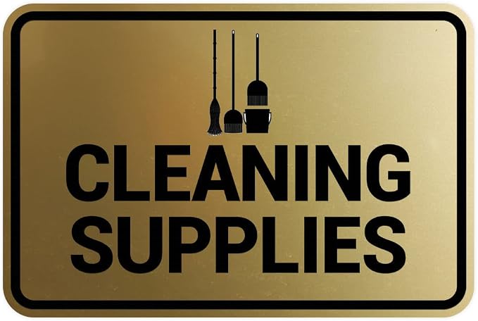 Signs ByLITA Classic Framed Cleaning Supplies Sign by SignsByLITA