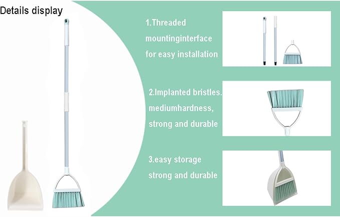Mini Broom with Dustpan for Kids, Little Housekeeping Helper Set - Image 4