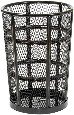 Global Industrial Outdoor Metal Trash Container Black, 48 Gallon - Image 7