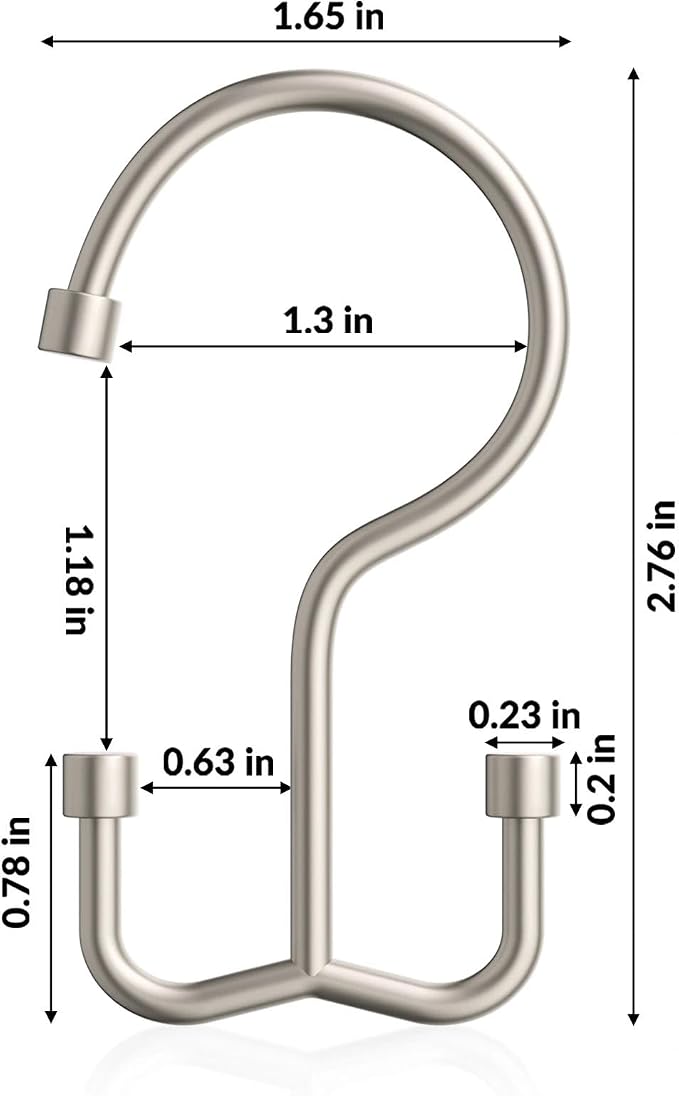 Goowin Shower Curtain Hooks, Shower Curtain Rings, Metal Shower Curtain Hangers - Image 3