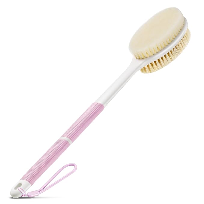 Body Scrubber Anti Slip for Shower, Shower Brush Long Handle by Backski