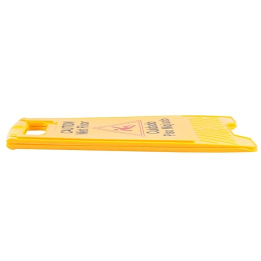 6 Pack Restaurant Caution Wet Mop Bucket Floor Yellow Folding Sign Commercial - Image 5