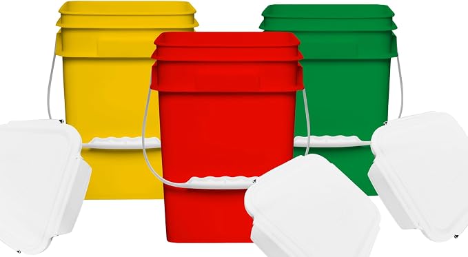House Naturals 4 Gallon Square Food Grade Bucket Pail by House+Naturals