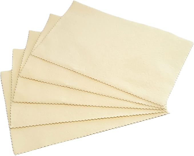 Sunshine Polishing Cloth for Sterling Silver, Brass and Copper Jewelry 5" x 7.5" - Image 2