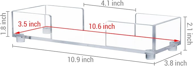 MyGift Modern Premium Clear Acrylic Bathroom Paper Towel Holder - Image 5