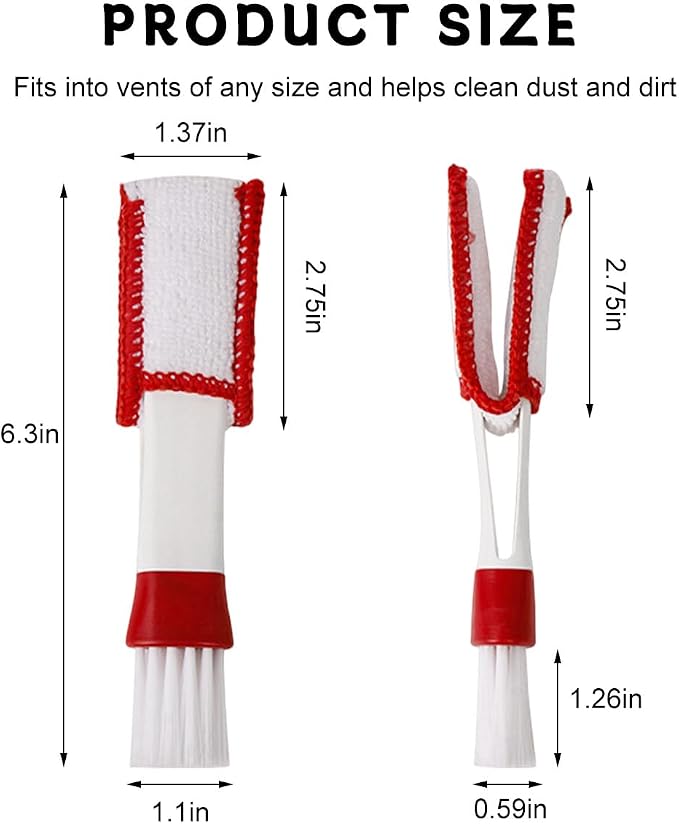 2 PCS Mini Duster for Car Air Vent, Double Ended Automotive Air Vent Microfiber - Image 2