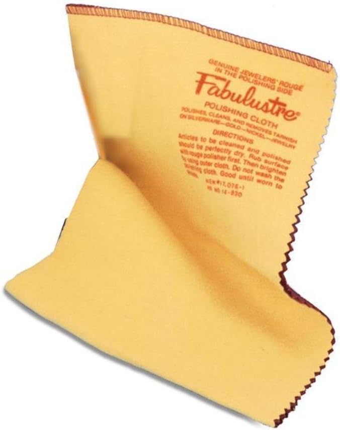 Fabulustre Polishing Cloth/Rouge Cloth 9" x 11" Yellow/Red by Unknown