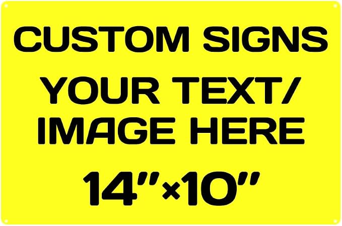 Repaly Personalized signs, Aluminum Weatherproof Metal Sign Multiple Sizes by Repaly