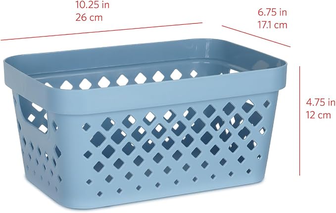 Glad Plastic Baskets for Organizing, Linen Closet, and Bathroom | Nesting Shelf - Image 5