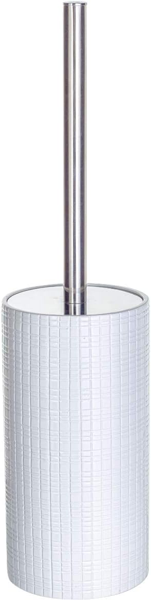 Creative Scents Estella White Toilet Brush Set - Image 2