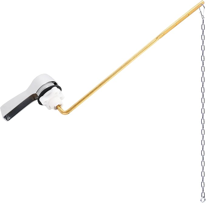 Hibbent Universal Metal Front Mount Toilet Handle Replacement Kit, Brass Toilet by Hibbent