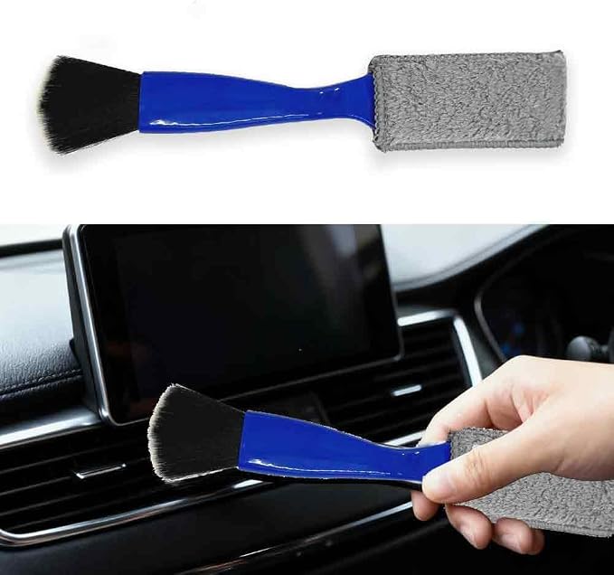 Double-Headed Car Cleaning Brush, Car Detailing Brush by QKWL