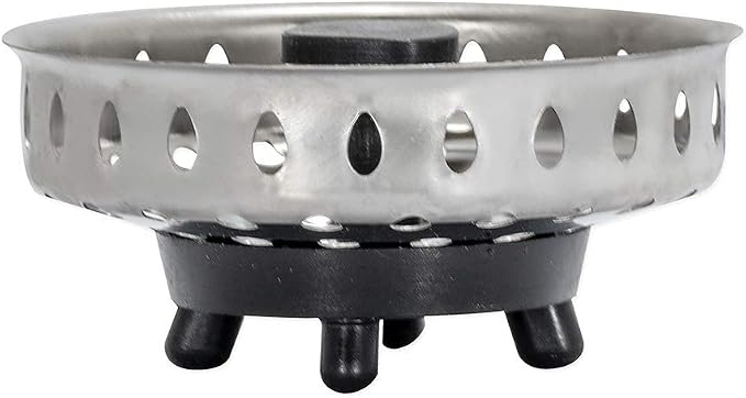 EZ-FLO Replacement Basket, Rubber Pronged Bottom, Stainless Steel, Fits 3-1/2 by EZ-FLO