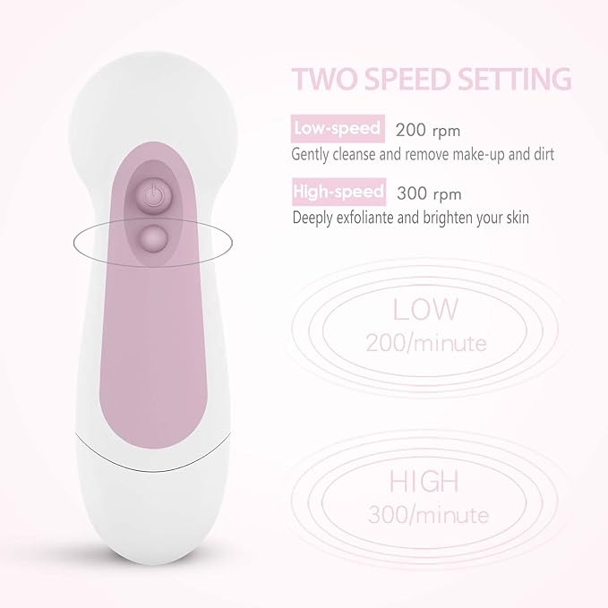Waterproof Facial Cleansing Spin Brush Set - Image 4