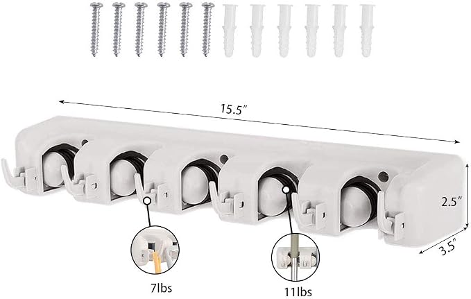 C-CHAIN Mop and Broom Holder, 5 Position - Image 6