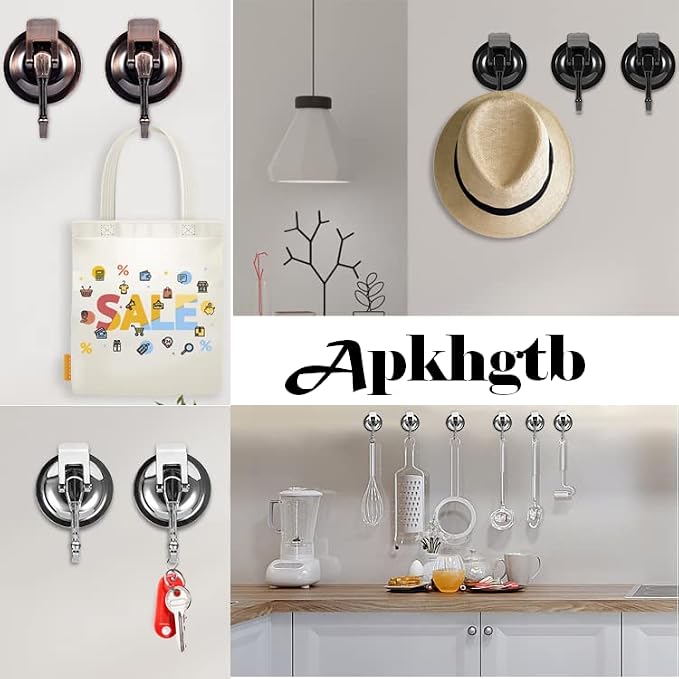 Suction Cup Hooks for Shower, Glass Door, Tile – Loofah, Bath Robe Hook Holder - Image 3