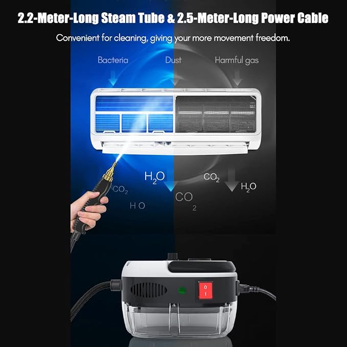 2500W Portable Handheld Steam Cleaner, High Temperature Pressurized Steam - Image 5