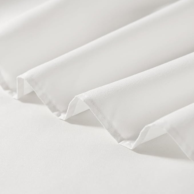 TSUTOMI Bed Skirt Queen Size Ruffled Bed Skirt with Split Corners, Queen Bed Skirt 14 Inch Drop, Queen Size Bed Skirt Ivory for Ruffled Bed Skirt with Split Corners, Bed Skirt Queen Size