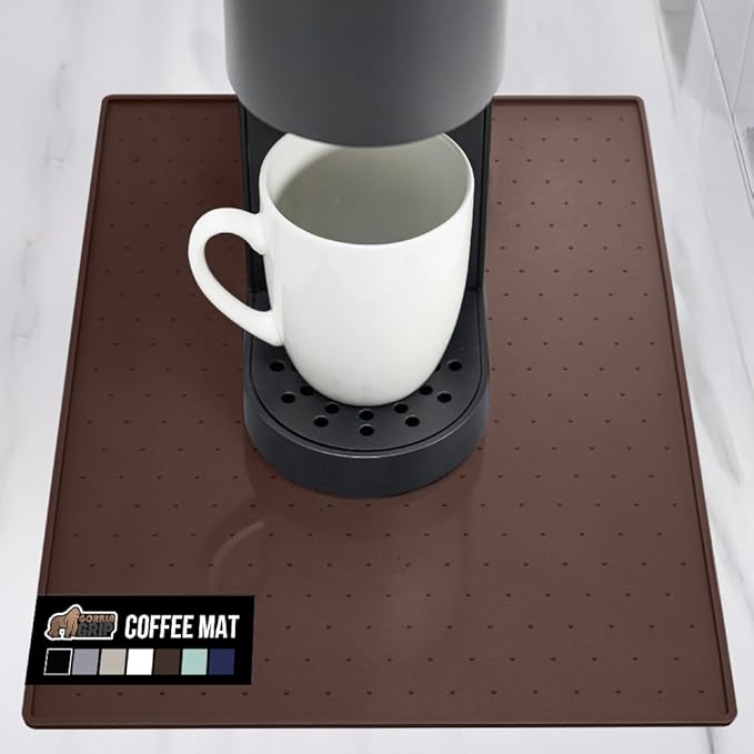 GORILLA GRIP Silicone Coffee Mat, Espresso Machine Bar Accessories, Keep by GorillaGrip