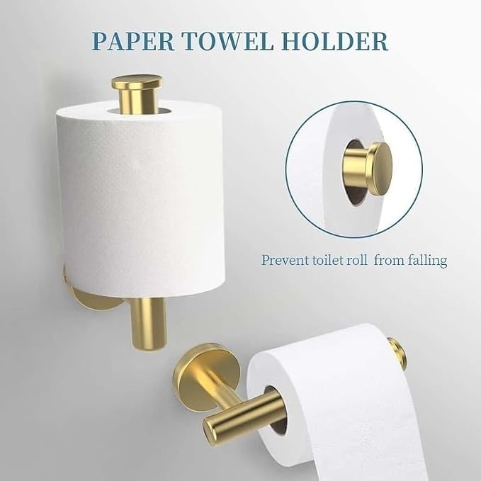 Towel Ring Set 3 Pieces Bathroom Kit Accessories Restroom Towel Holder Toilet - Image 3