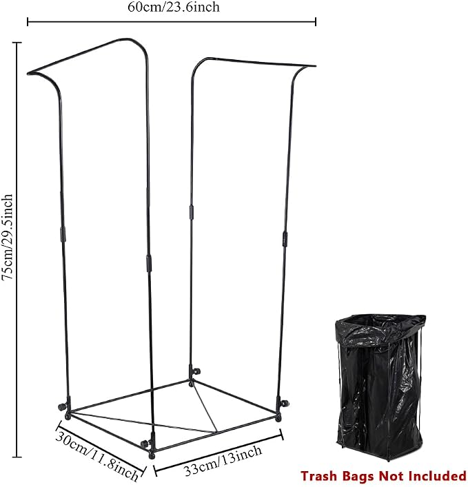 2 Pack Trash Bag Holder, Metal Garbage Bag Holder, 30-45 Gallon Portable Trash - Image 2