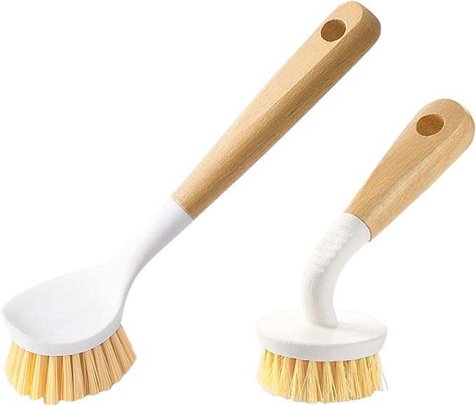 Dish Brush with Handle, Long and Short Handle Kitchen Scrub Brushes with Tough by Unknown