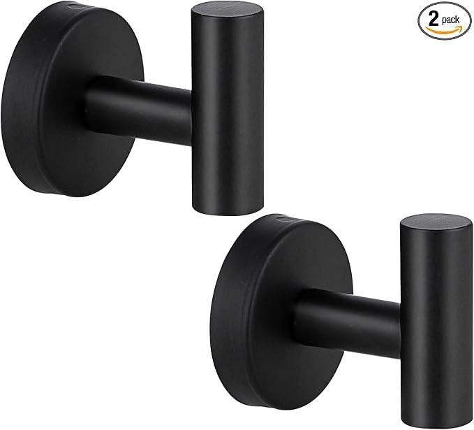 Towel Hooks, SUS 304 Stainless Steel Hooks, Heavy Duty Door Hanger Towel Robe by Augegel