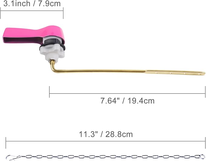 Hibbent Universal Metal Front Mount Toilet Handle Replacement Kit, Brass Toilet - Image 9