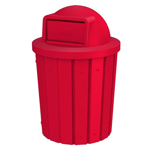 42 Gallon Slated Circle 100% Recycled Plastic Heavy Duty Outdoor Trash Can by SturdyEssentials