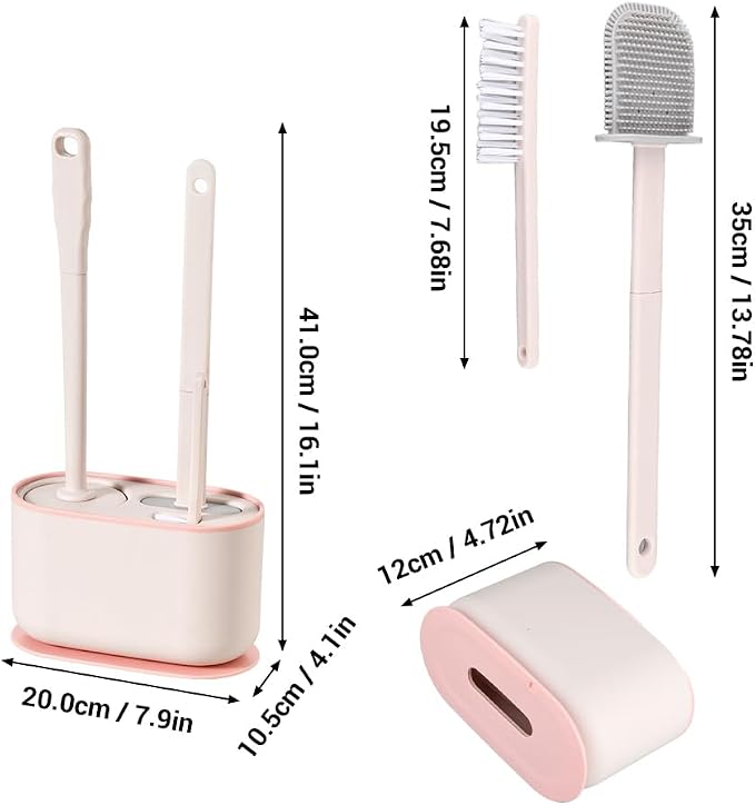 Toilet Brush Set, Bathroom Accessories, Toilet Bowl Cleaners, Deep Cleansing - Image 6
