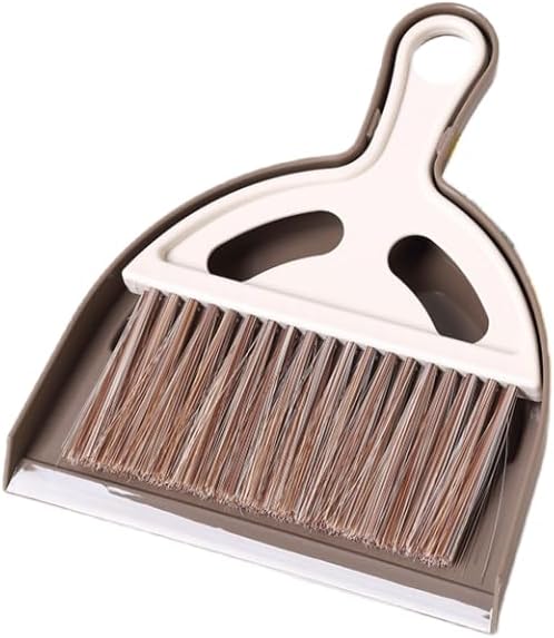 Mini Small Broom and Dustpan Set Small Dusting Brush by OBHRRY