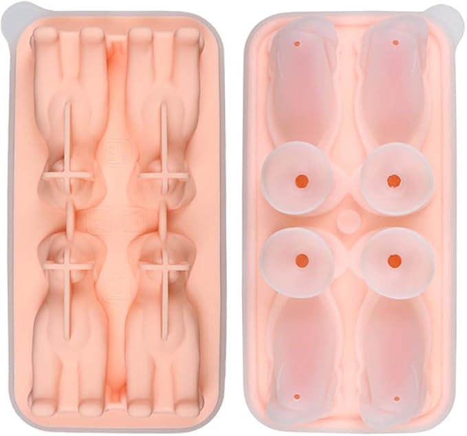 Cute 3D Labrador Dog Silicone Ice Cube Tray Mold Cartoon Animal Ice Box BPA-Free by UIVXXUD