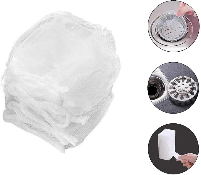 Kitchen Sink Strainer Mesh Bag- 200 PCS Disposable Sink Net Strainer Filter Bags - Image 5