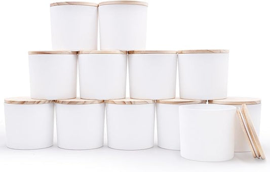 12 OZ Thick Candle Jars for Making Candles 12 Pcs, Empty Jars by Showin