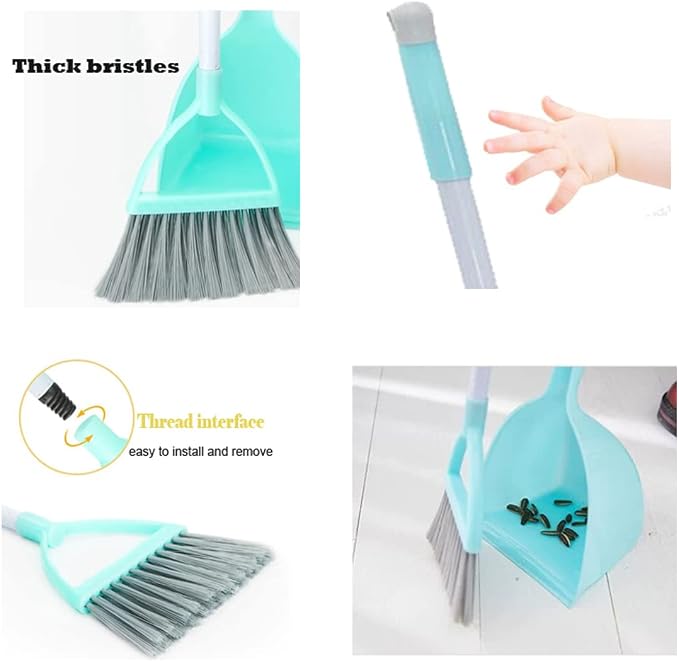 Mini Broom with Dustpan-Small Housekeeping Cleaning Sweep - Image 6