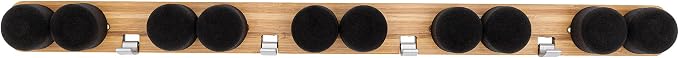 Full Circle Get A Grip, Wall-Mounted Mop and Broom Organizer, Lightweight Bamboo - Image 2