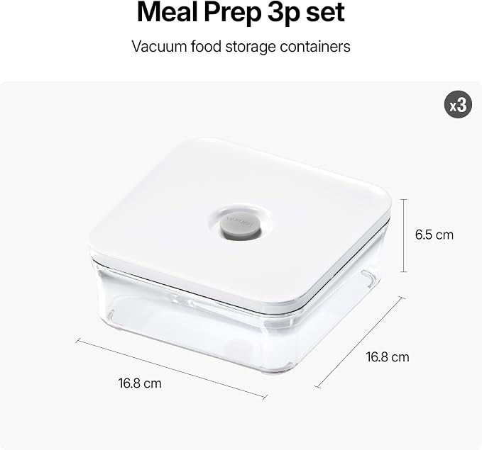 VAKUEN Premium Airtight Food Storage Container. Meal Prep 0.85qt 3pc/Set. 3pcs - Image 2