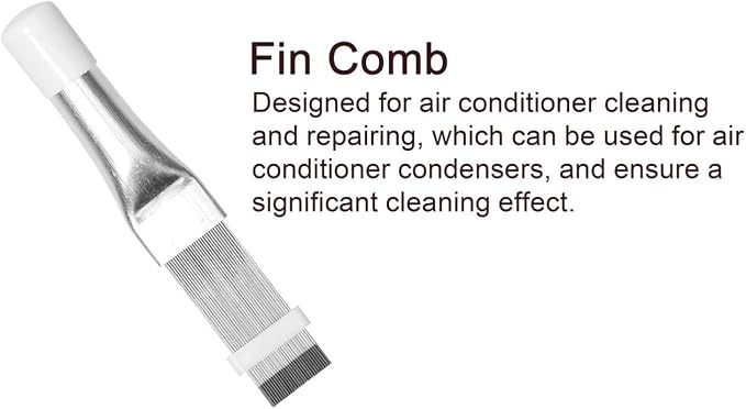 Air Conditioner Condenser Fin Comb and Cleaning Brush Set, Stainless Steel Fin - Image 3