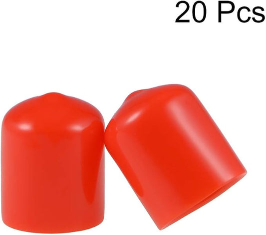 uxcell 20pcs Rubber End Caps 18mm ID Vinyl Round Tube Bolt Cap Cover Thread - Image 2