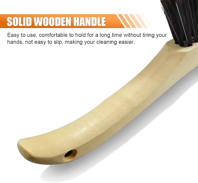 Wooden Auto Interior Dust Brush, Long Handle Car Detailing Brush, Air Vent - Image 5