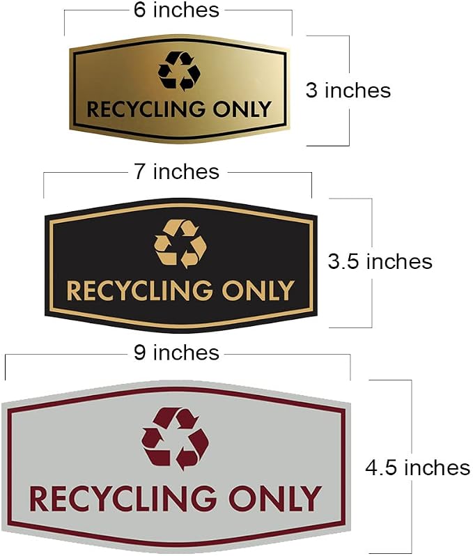 Fancy Recycling Only Sign - Image 2