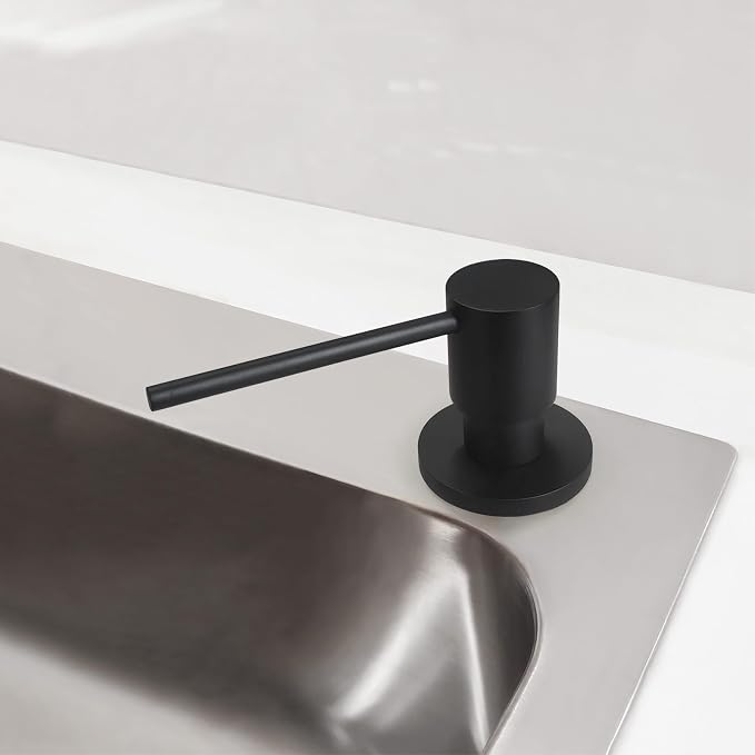 Matte Black All Brass Soap Dispenser - Image 2