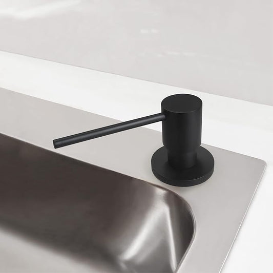 Matte Black All Brass Soap Dispenser - Image 2