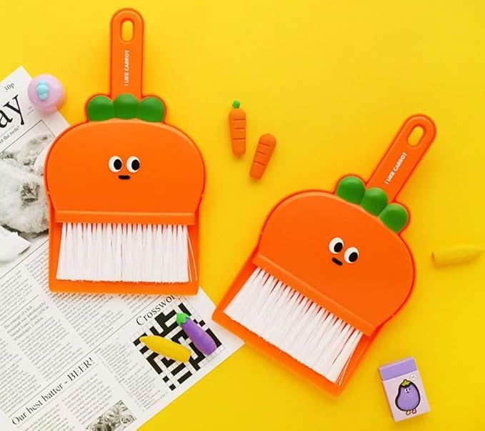 Generic Cute Carrot Mini Broom and Dustpan Set - Image 5